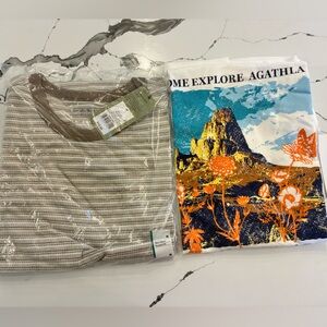 Goodfellow & Co Brown Striped Tee and Graphic Tee Set